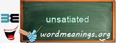 WordMeaning blackboard for unsatiated